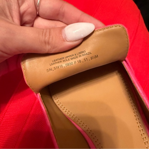 TORY BURCH Rosalind Pink Pointed Mules Suede Leather Size 9.5 - Picture 4 of 4